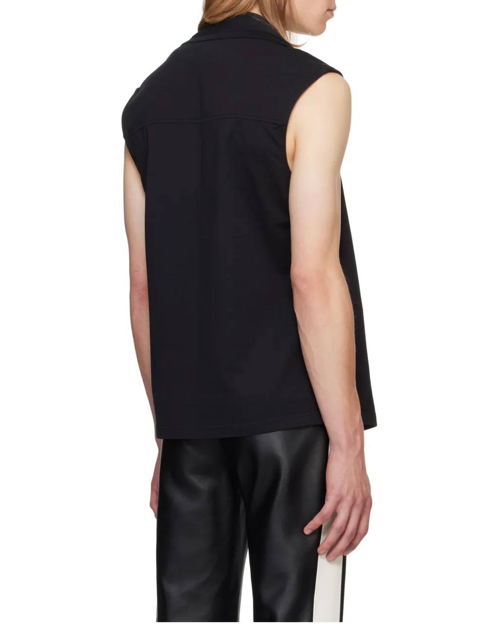 Draped-Detail Cotton Tank Top