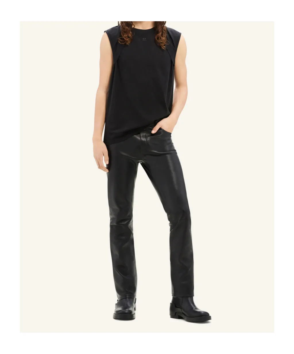 Draped-Detail Cotton Tank Top