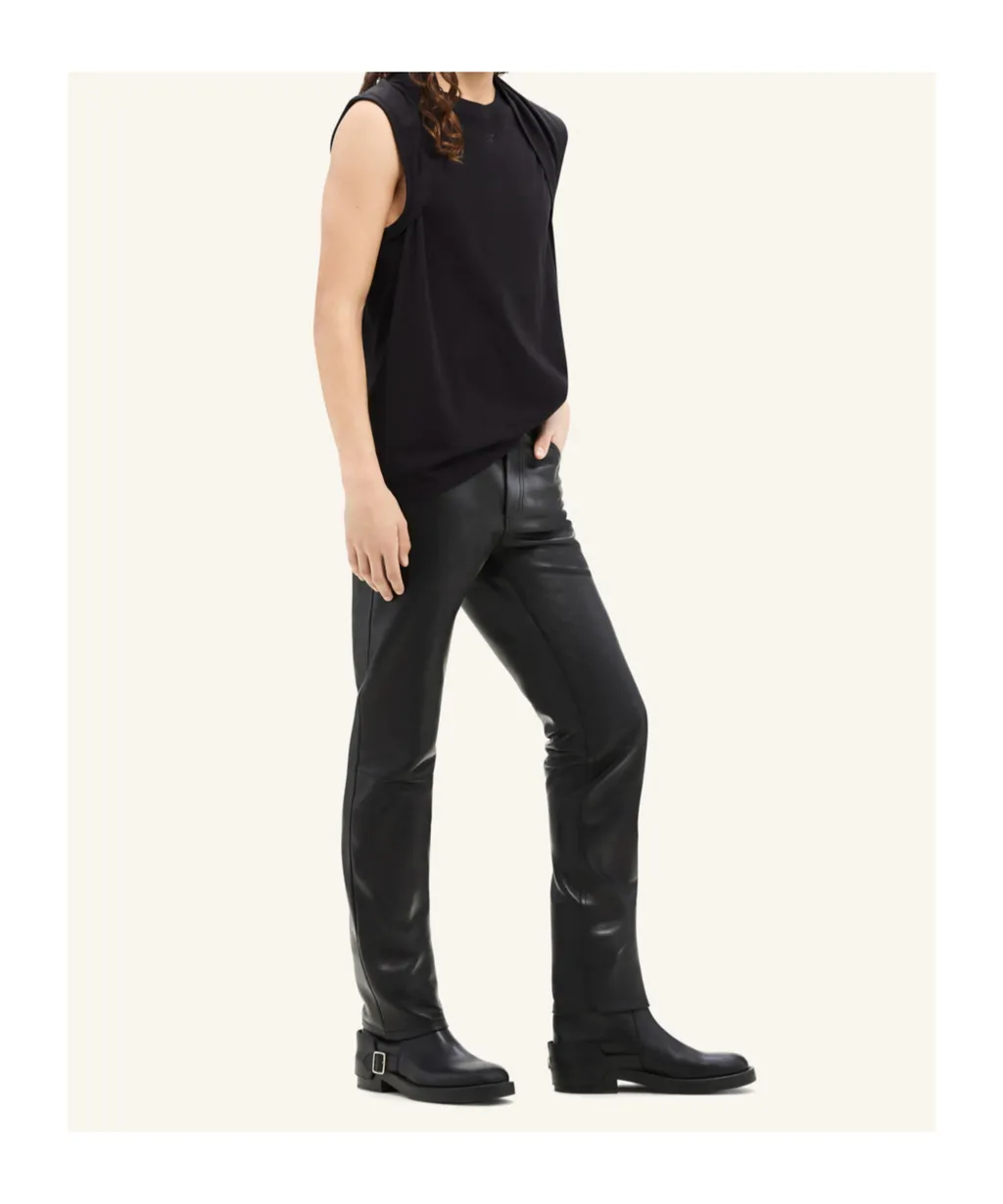 Draped-Detail Cotton Tank Top