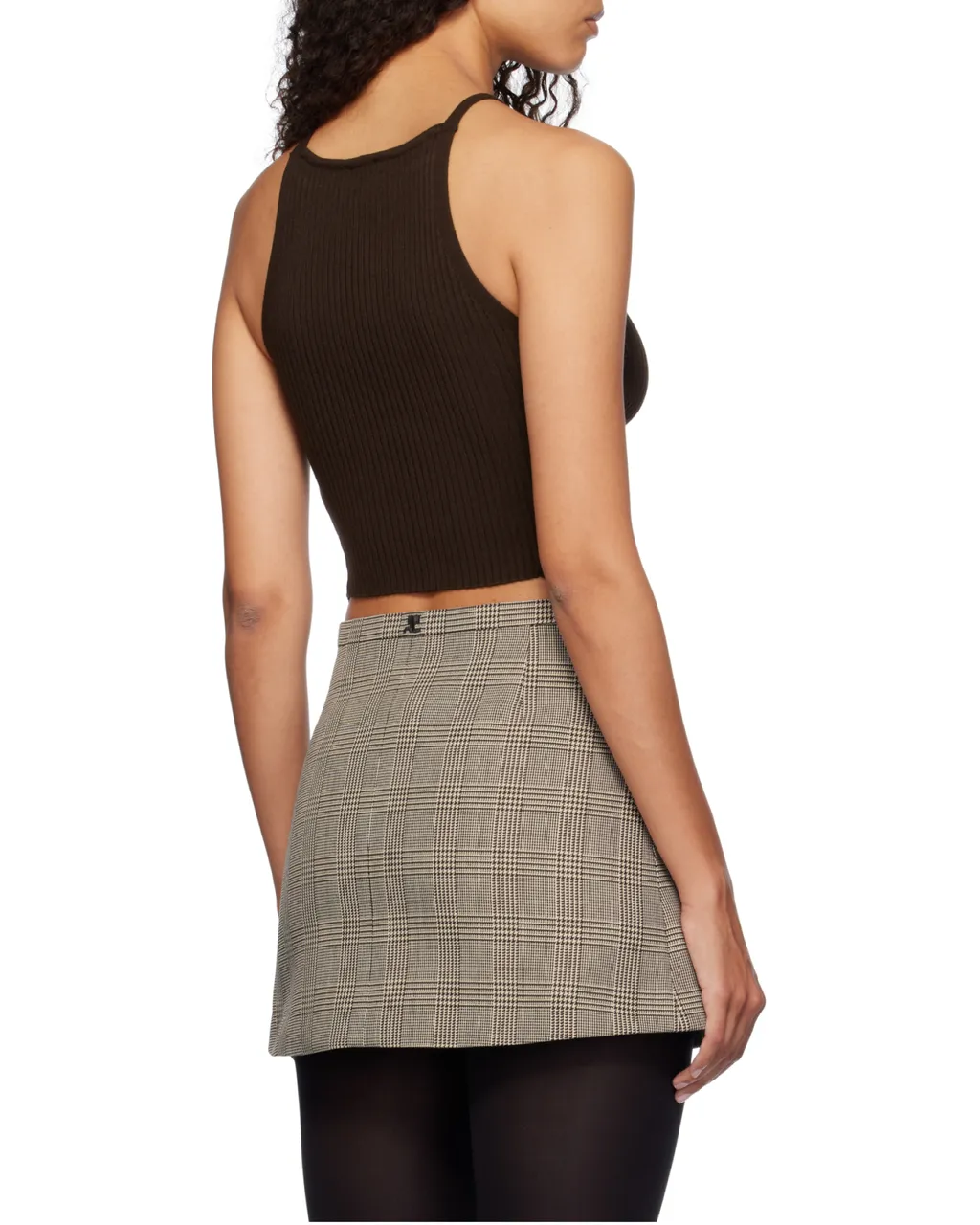 Pointy Ribbed Tank Top