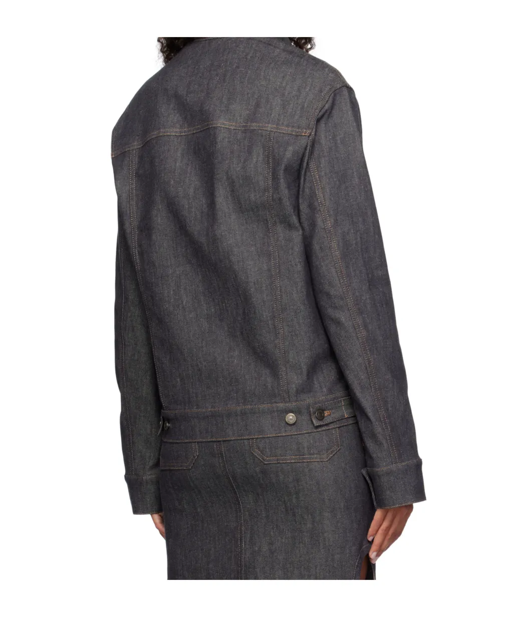 Motorcycle Button-Up Denim Jacket