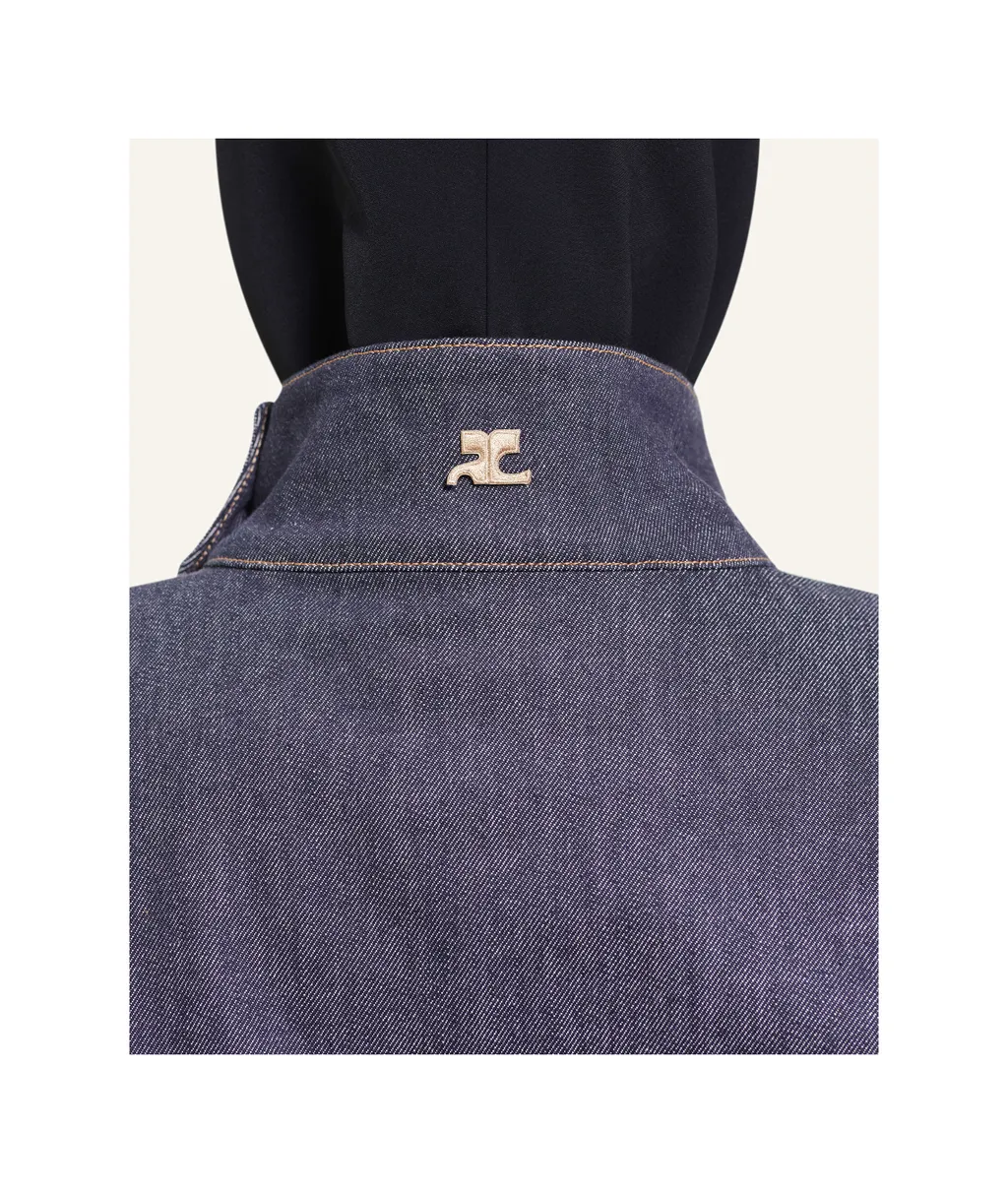 Motorcycle Button-Up Denim Jacket