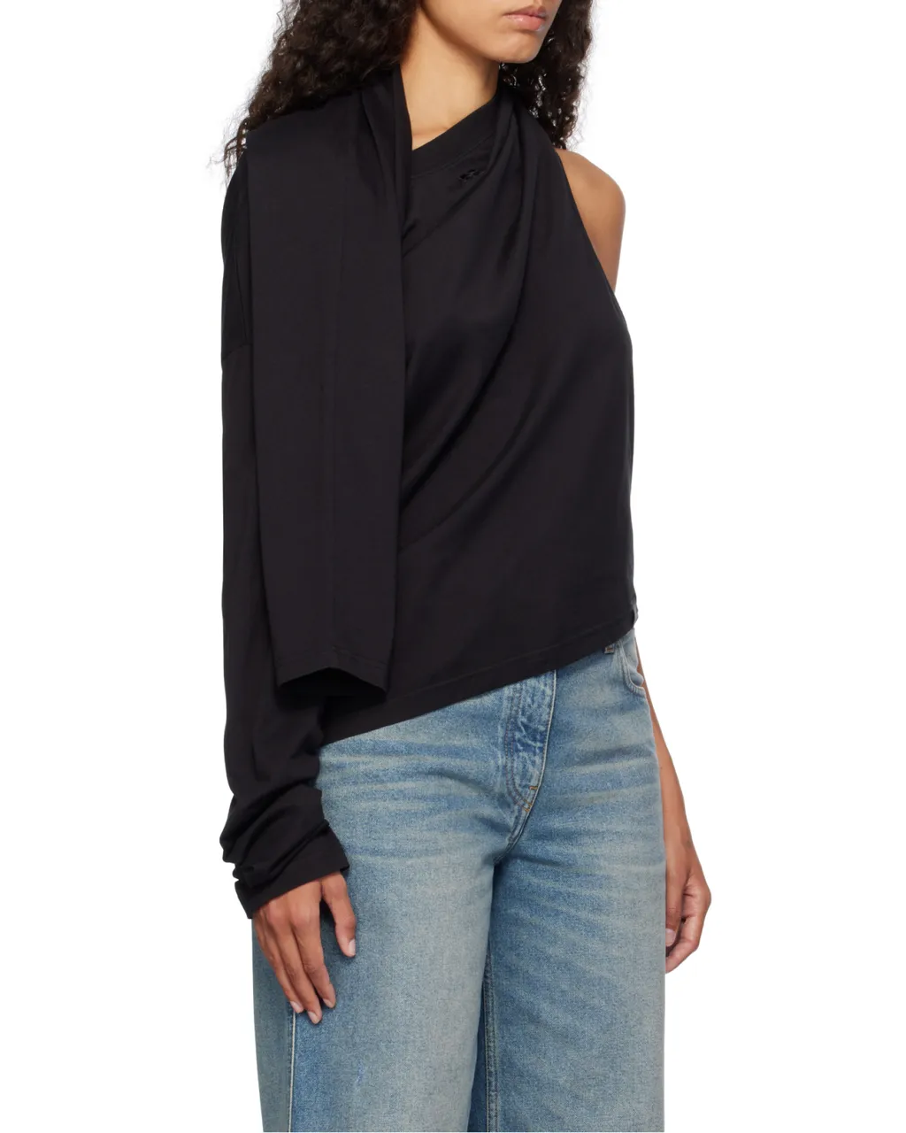 Asymmetric Off-Shoulder T-Shirt