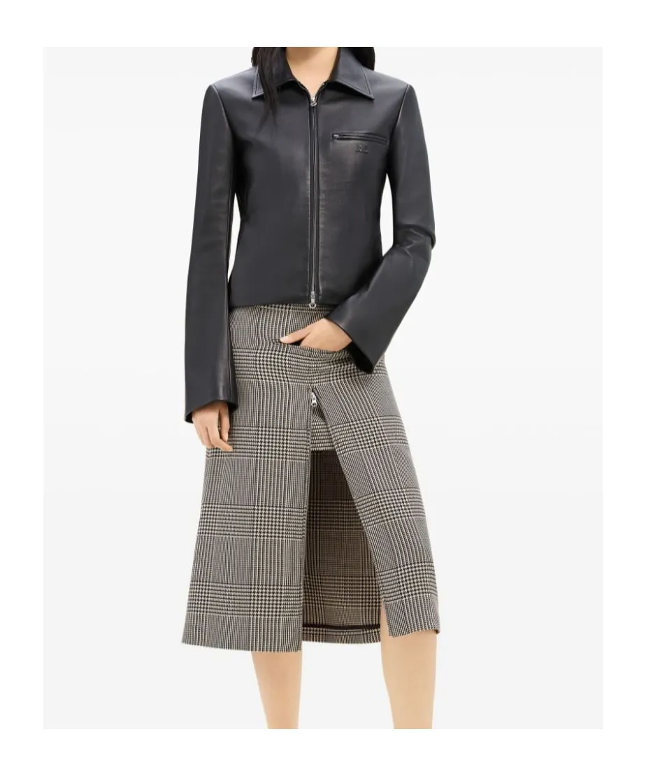 Zip-Fastening Leather Jacket
