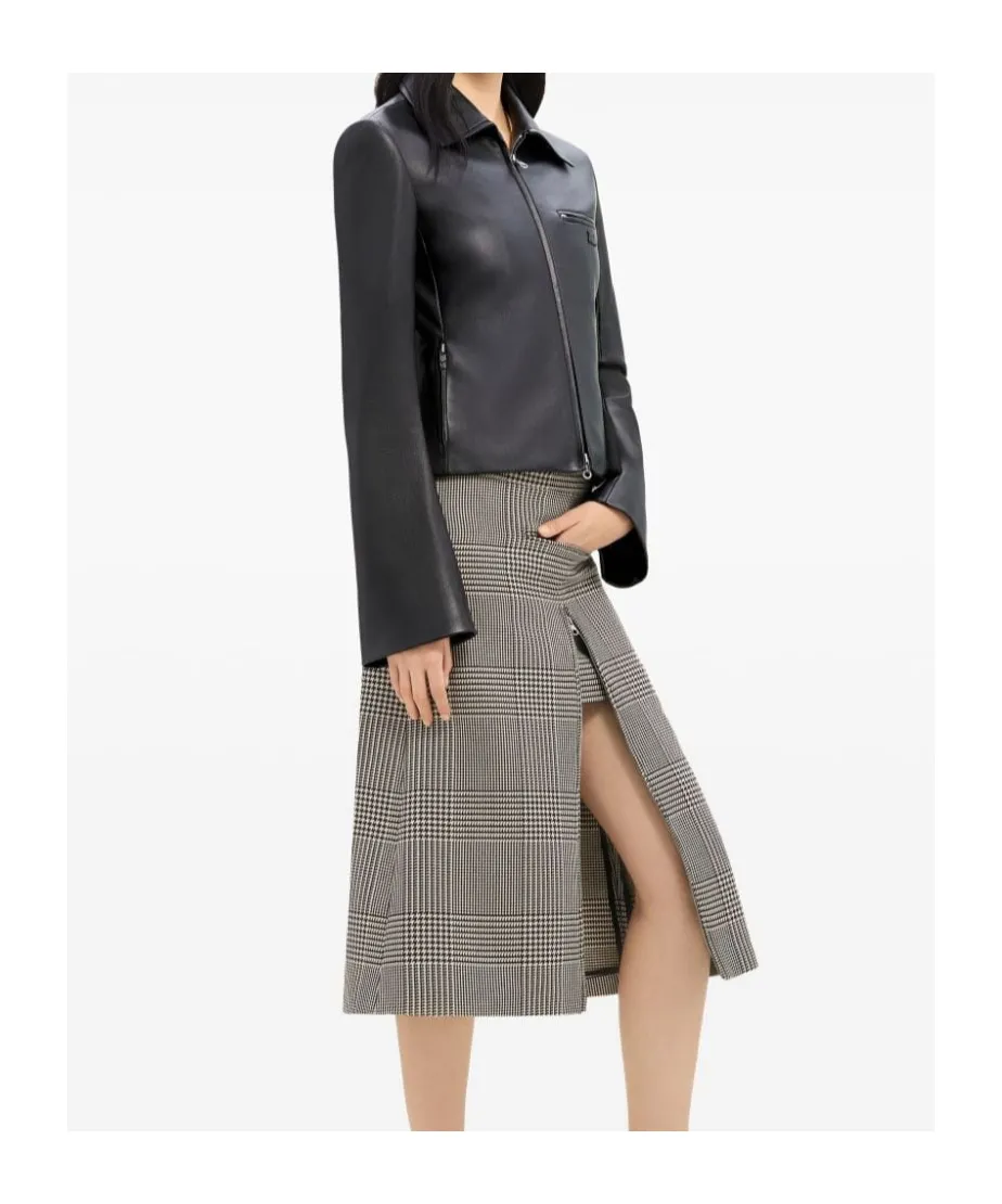 Zip-Fastening Leather Jacket