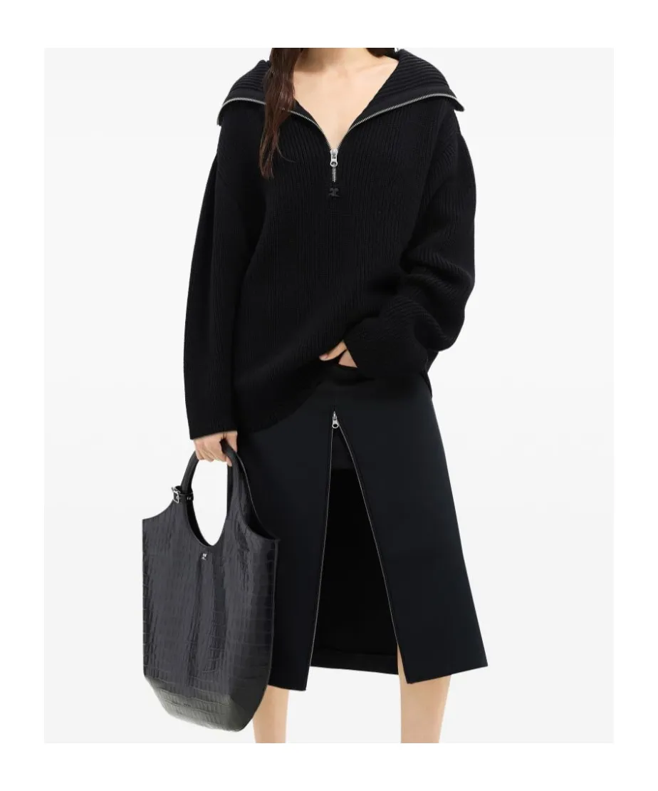 Ribbed Hooded Jumper
