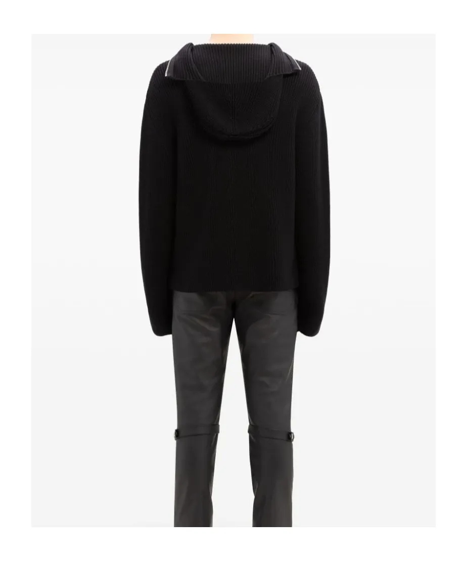 Ribbed Hooded Jumper
