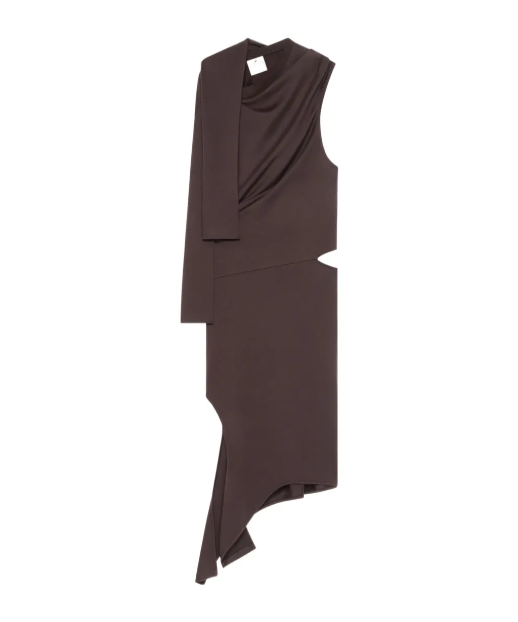 Off-Shoulder Cut-Out Midi Dress