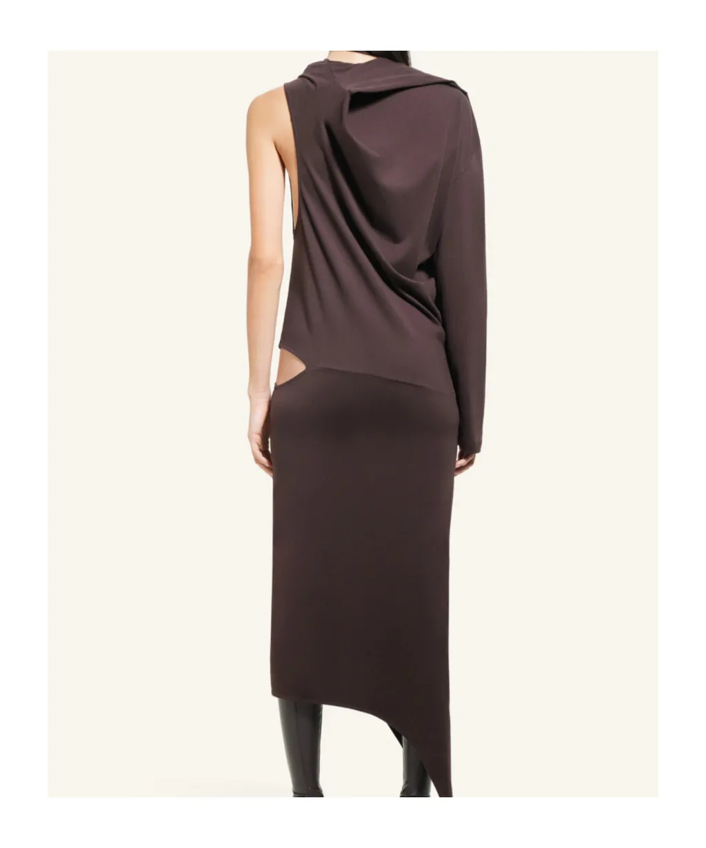 Off-Shoulder Cut-Out Midi Dress
