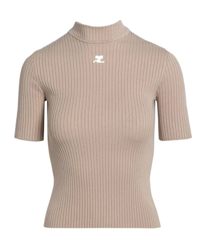 Reedition Short-Sleeved Ribbed Jumper