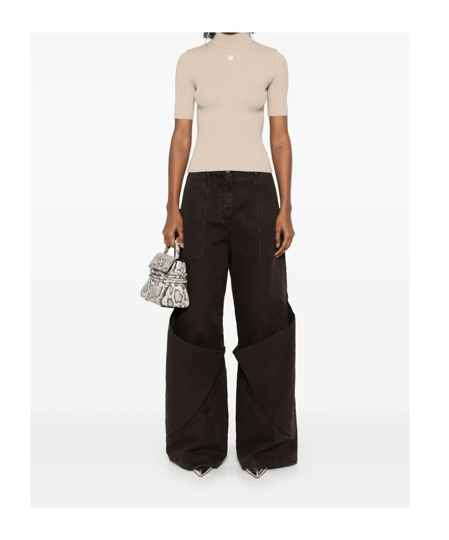 Reedition Short-Sleeved Ribbed Jumper