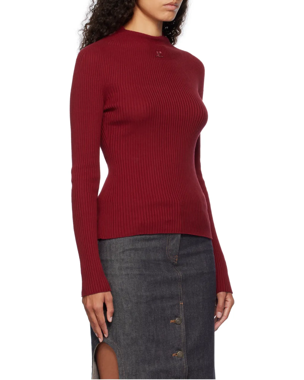 Long-Sleeve Ribbed Top