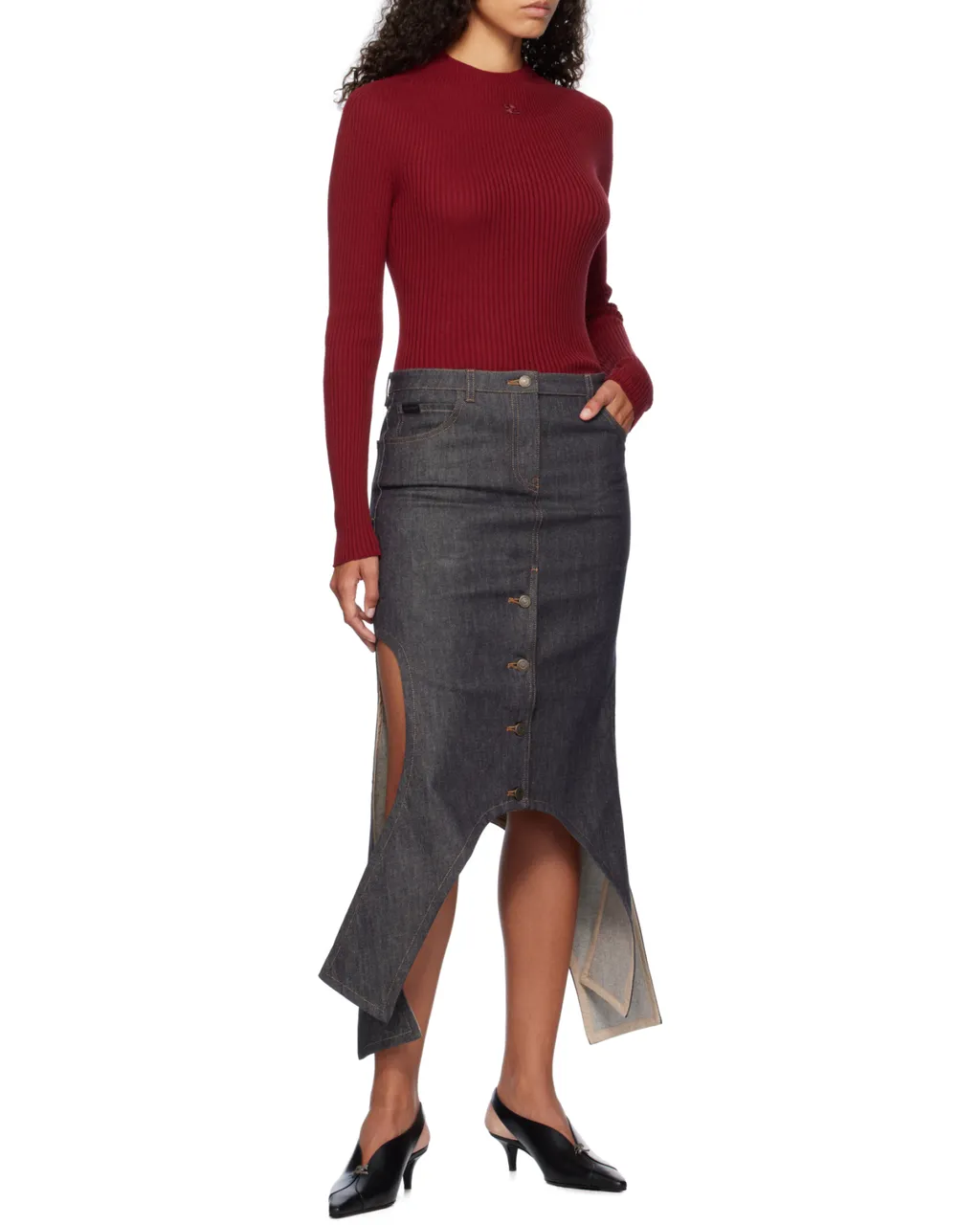 Long-Sleeve Ribbed Top
