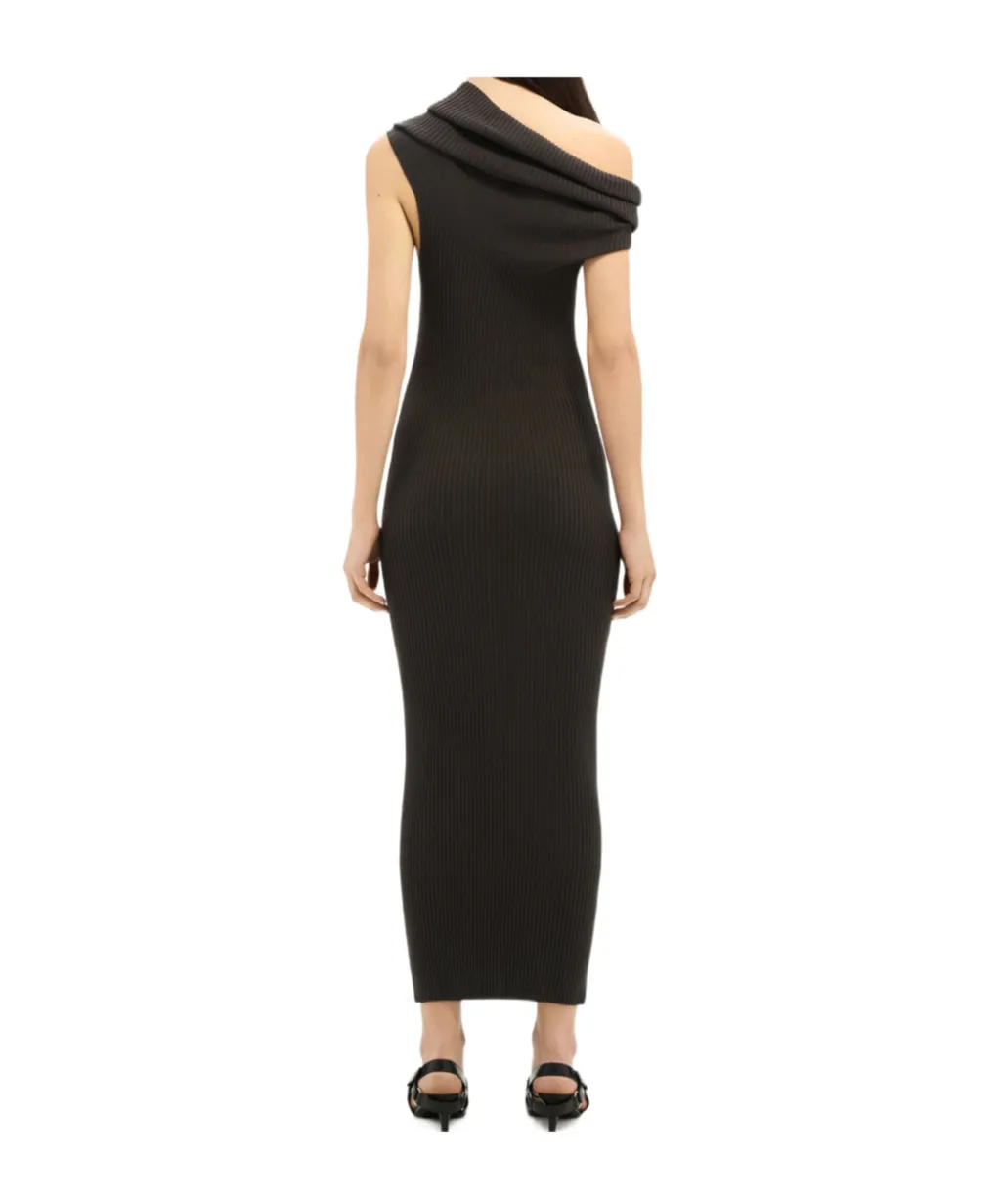 Twist Rib Knit Long Dress