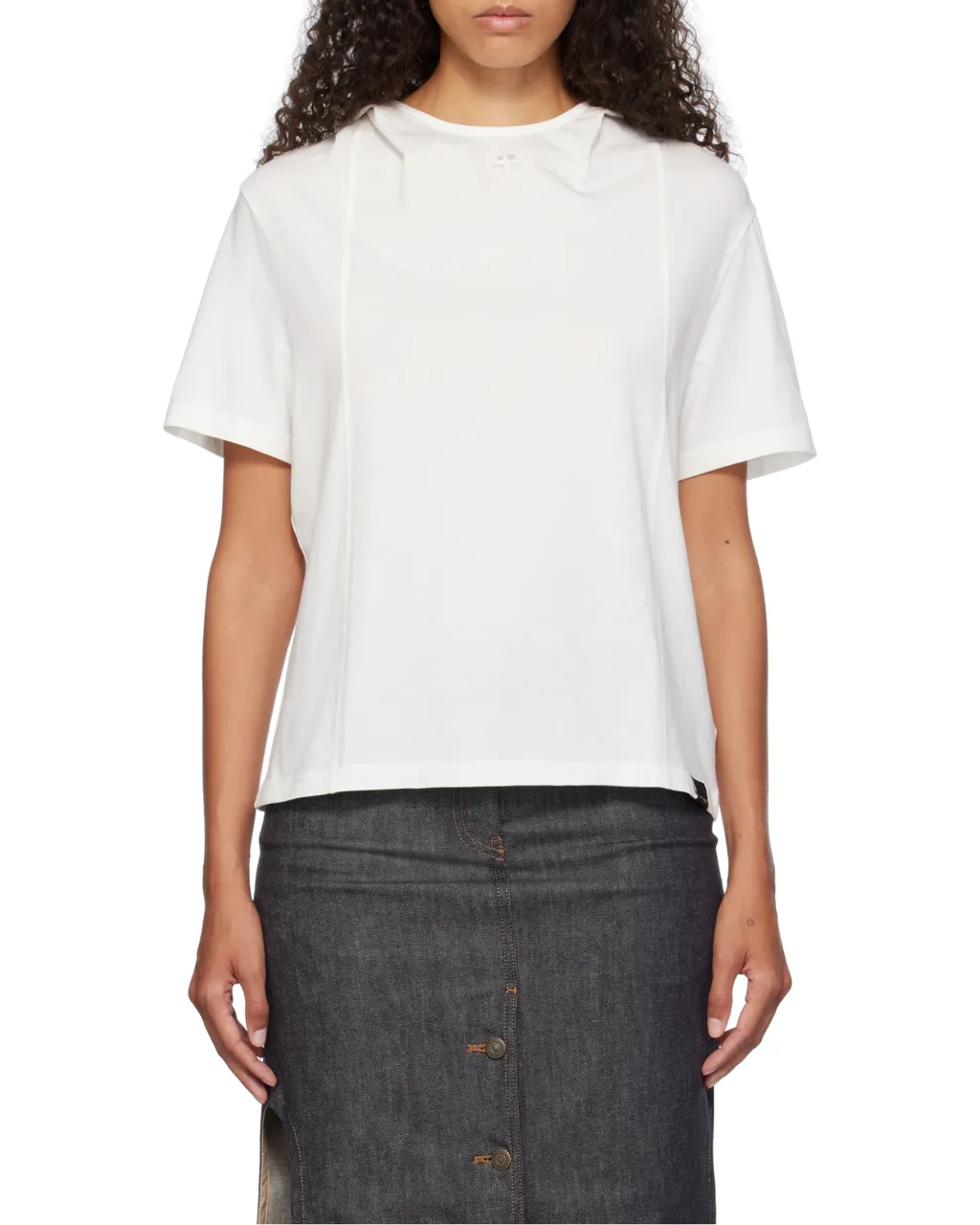 Logo Embroidered Hooded T-Shirt