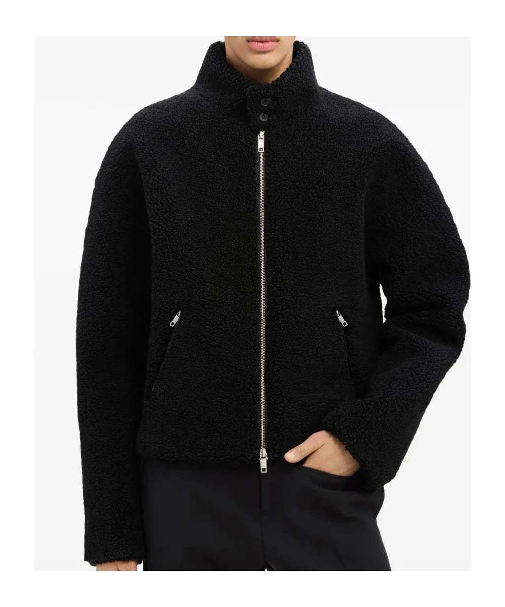 Logo-Patch Fleece Bomber Jacket