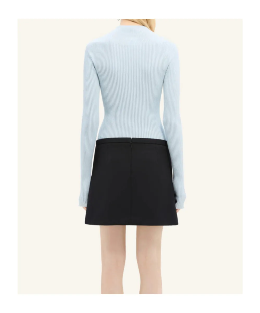 Engineered Light Rib Mock Neck Jumper