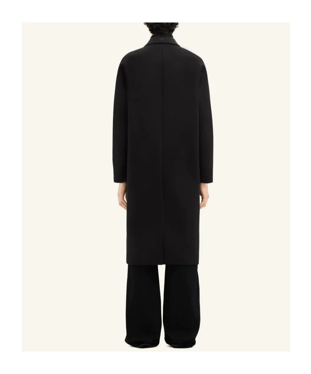 Cocoon Single-Breasted Long Coat