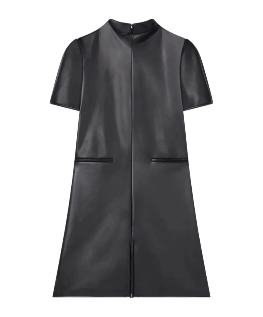 Short-Sleeved A-Line Mini Dress