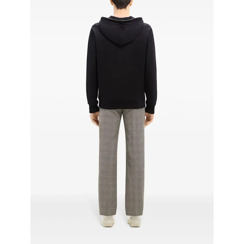 Zipped Drawstring Fleece Hoodie