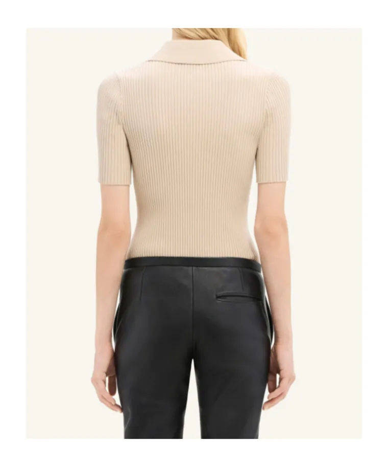Iconic Rib Knit Polo Shirt