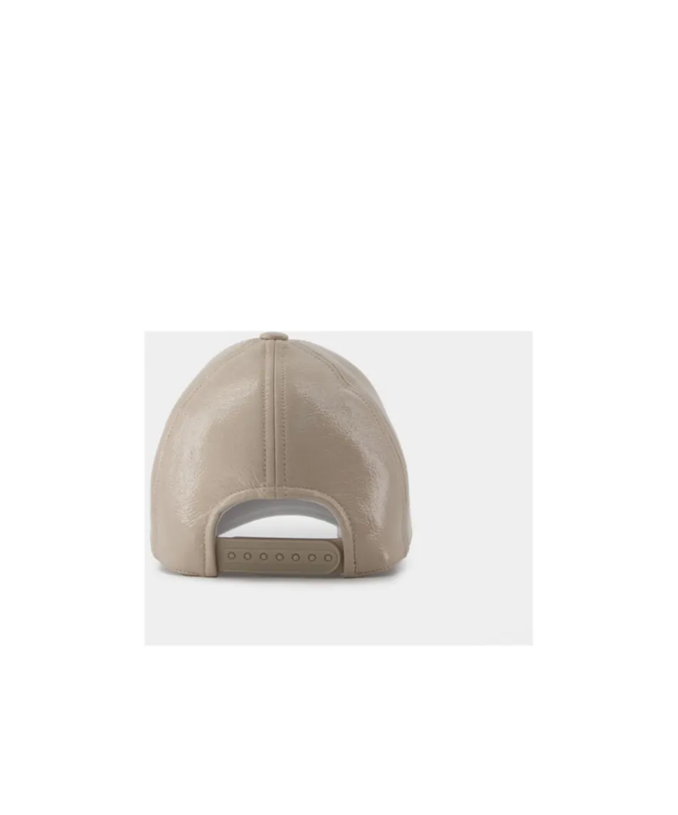 Logo-Embroidered Patent Cap