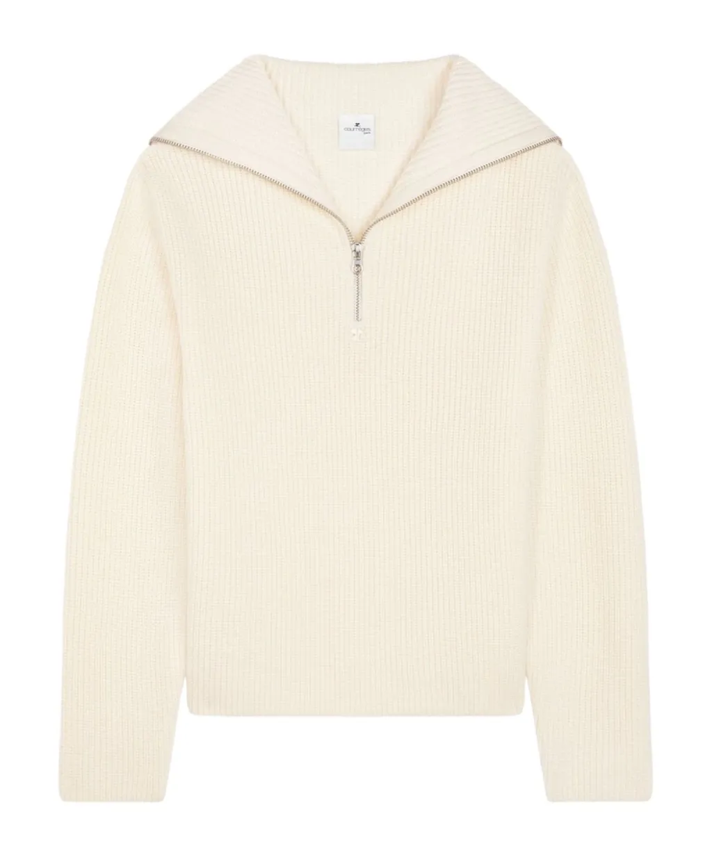 Ribbed Hooded Sweater