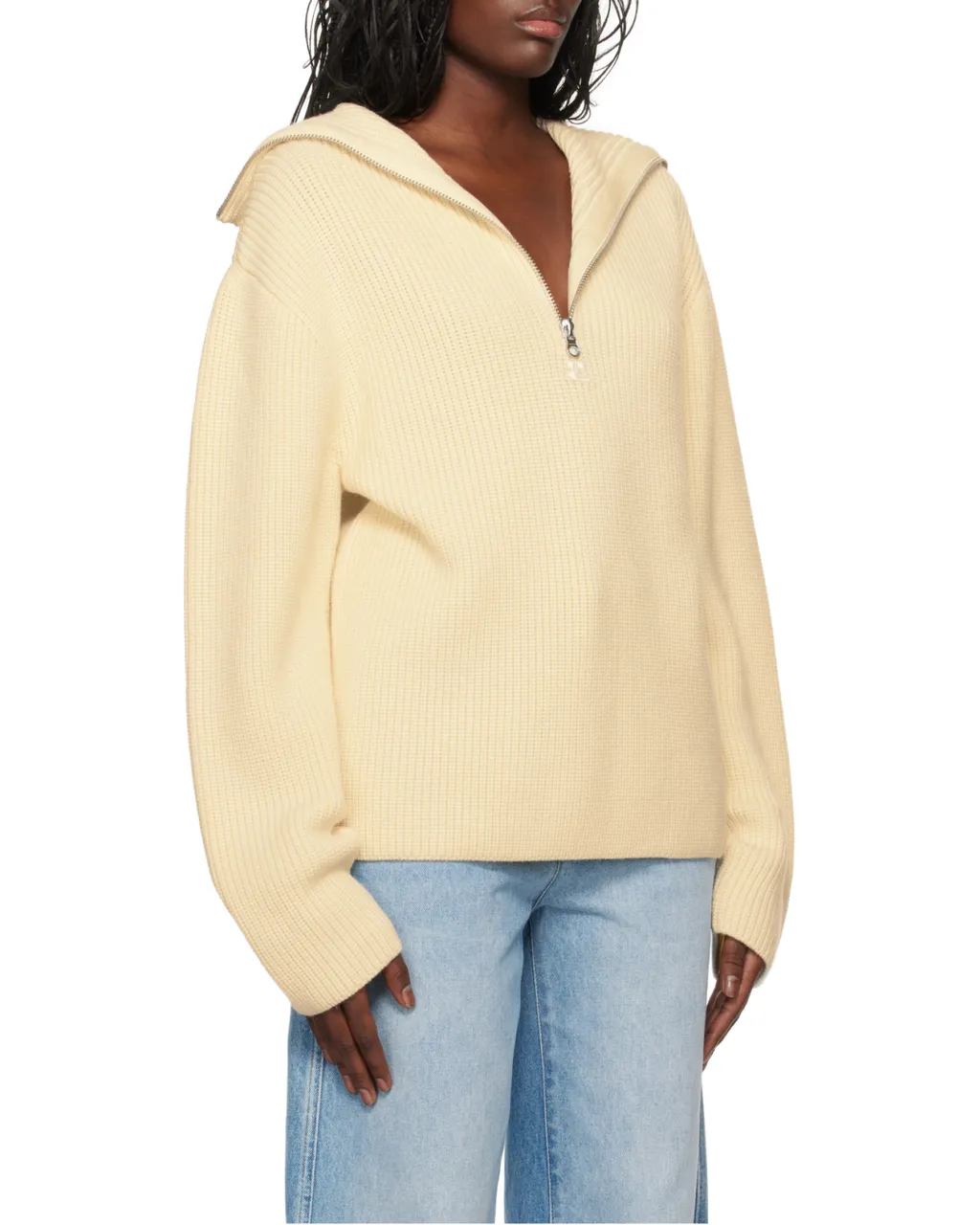 Ribbed Hooded Sweater