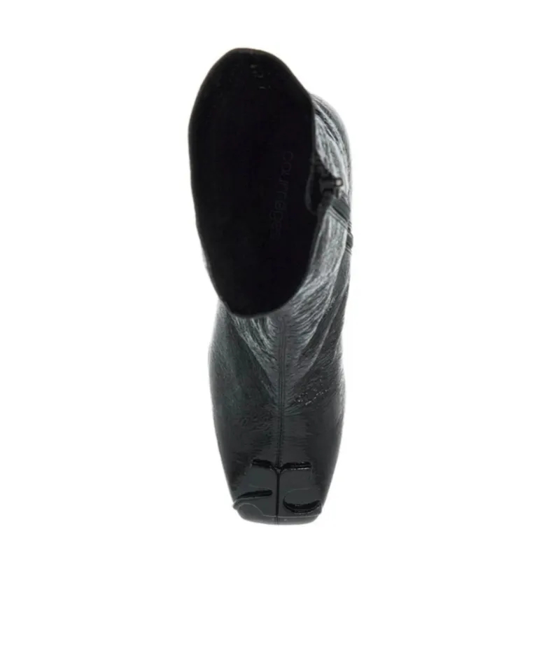 Zip Detailed Square Toe Ankle Boots