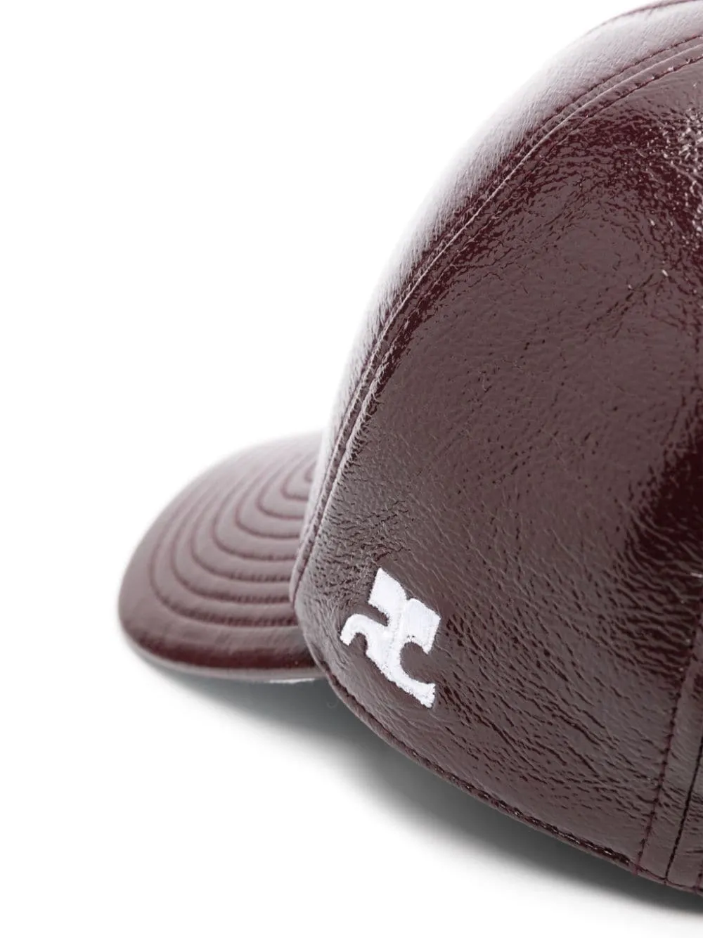 Logo-Embroidered Patent Cap
