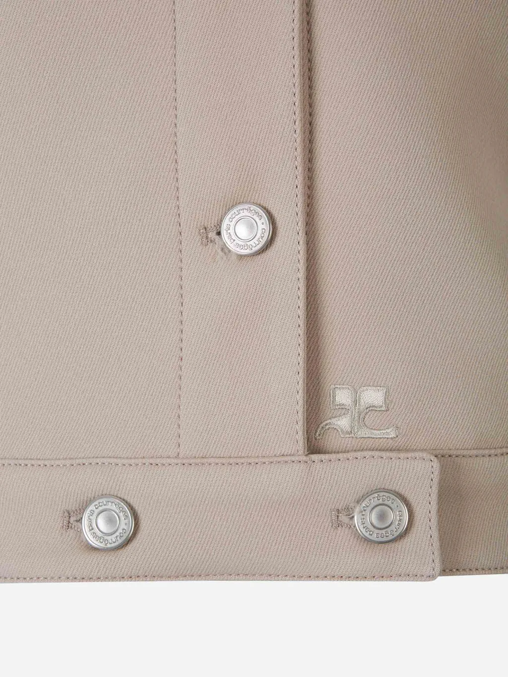 Trucker Button-Fastening Twill Jacket