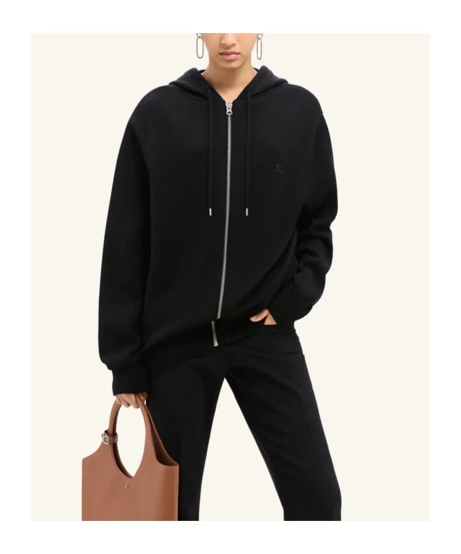 Logo Embroidered Zip-Up Jacket
