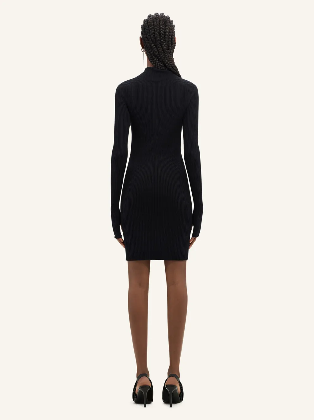 Engineered Light Rib Mockneck Mini Dress