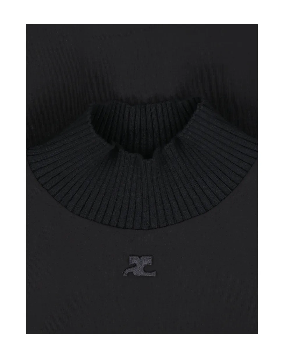 Logo Embroidered High Neck Jumper