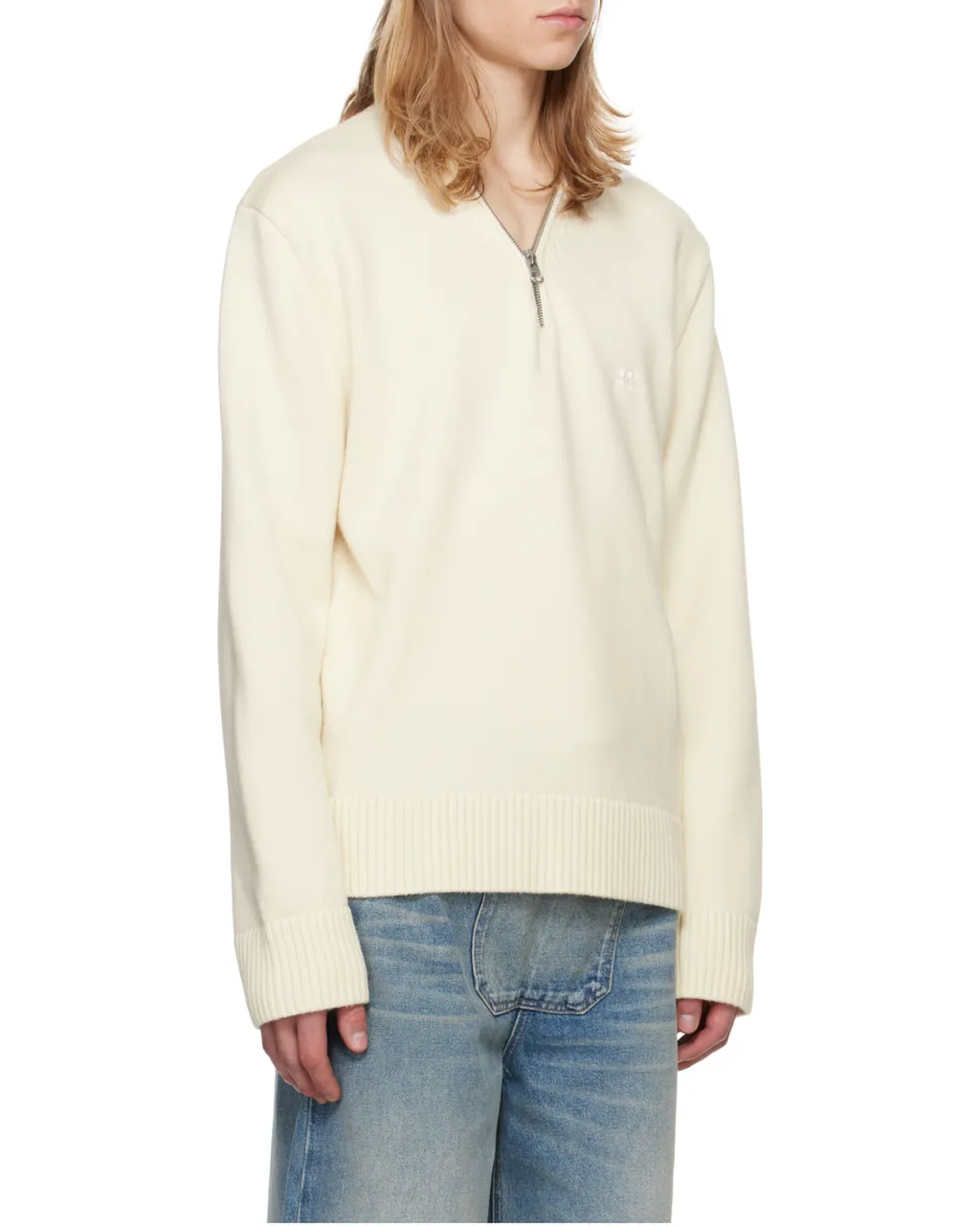 Zipped V-Neck Jumper