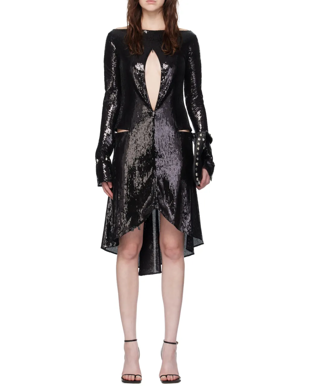 Zipped Ellipse Glitter Dress