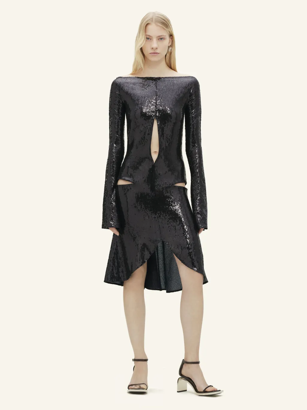 Zipped Ellipse Glitter Dress