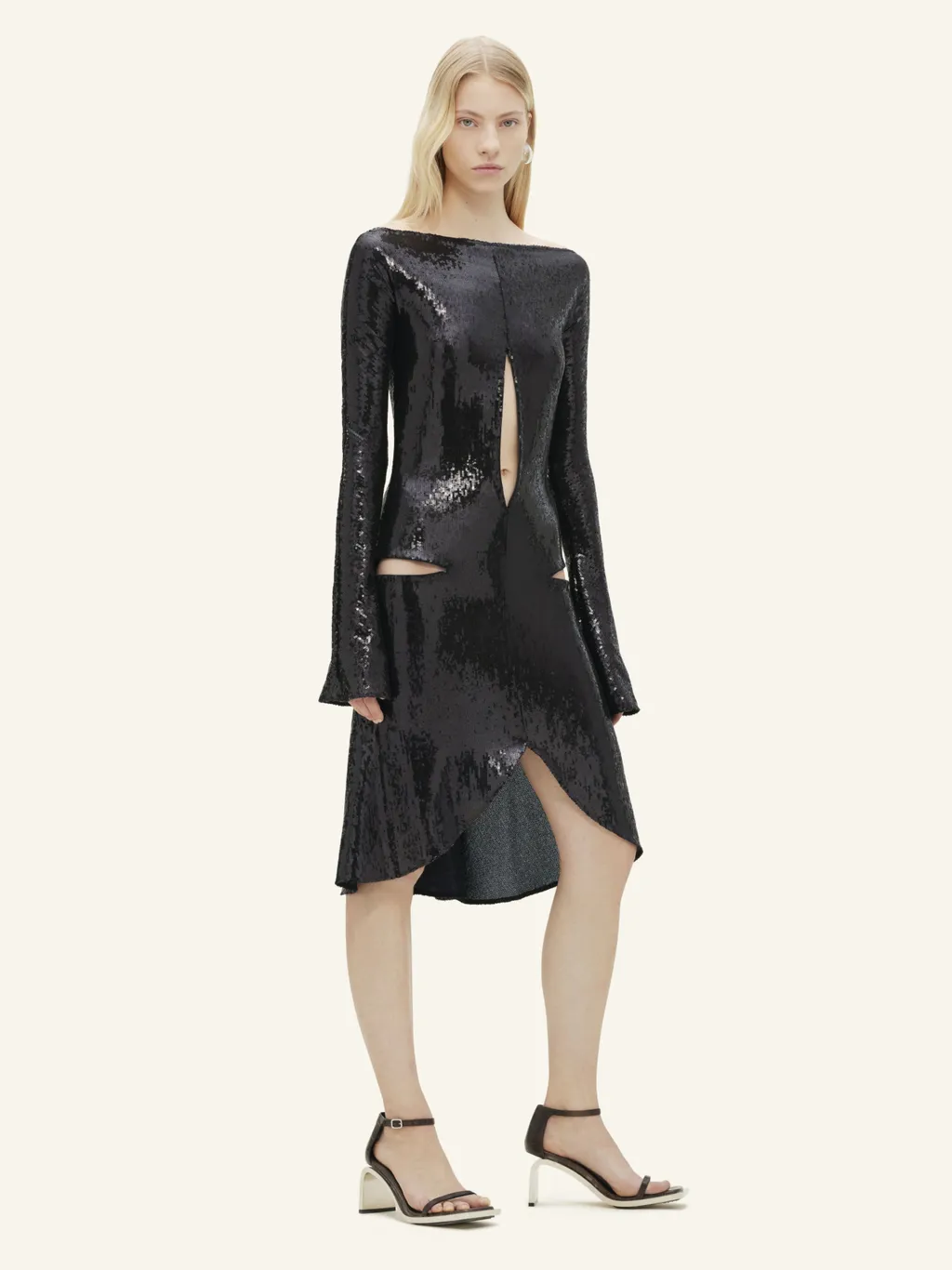Zipped Ellipse Glitter Dress