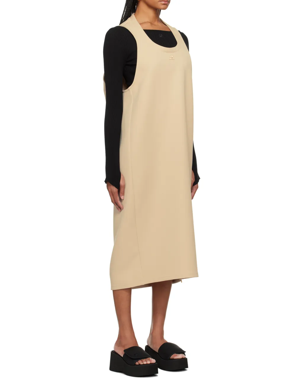 Logo-Patch Midi Dress