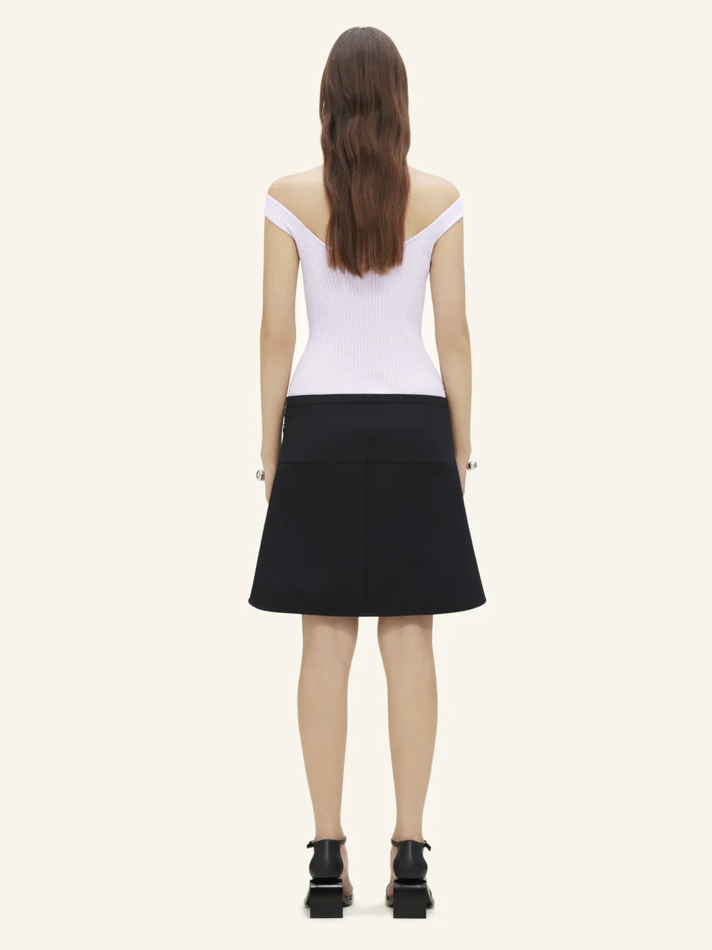 Cut-Out Ribbed Knit Top