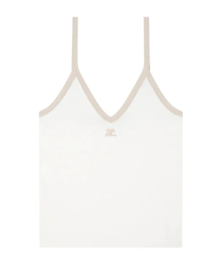 Contrast V-Neck Tank Top