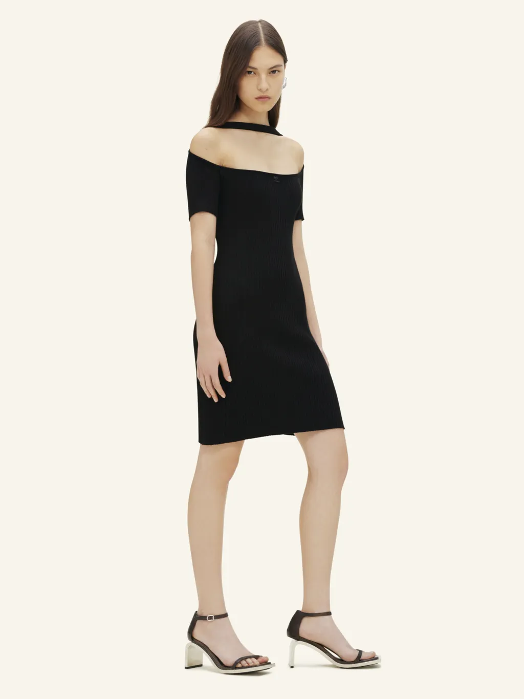 Hyperbole Rib Knit Polo Dress