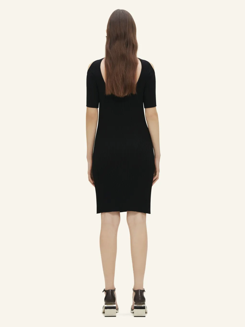 Hyperbole Rib Knit Polo Dress