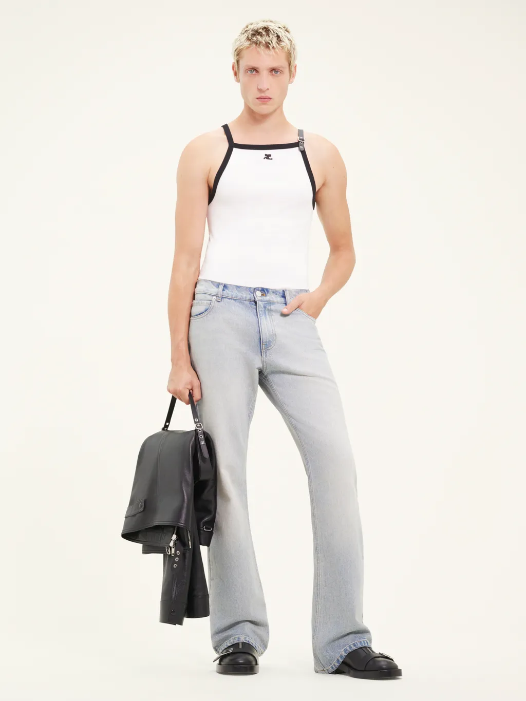 Buckle Contrast Tank Top