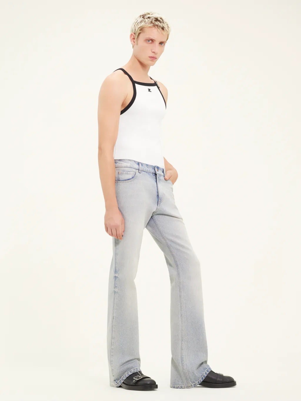 Buckle Contrast Tank Top