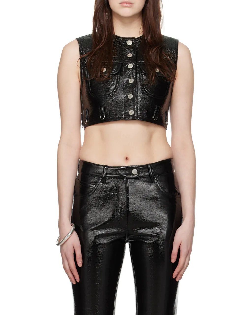 Multiflex Vinyl Cropped Vest