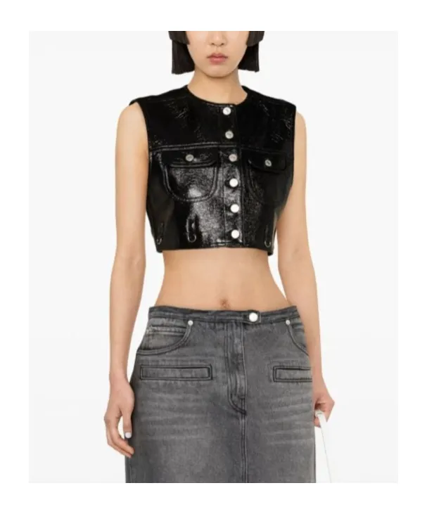 Multiflex Vinyl Cropped Vest