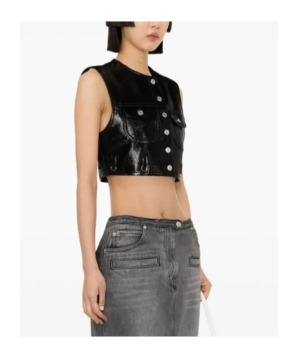 Multiflex Vinyl Cropped Vest