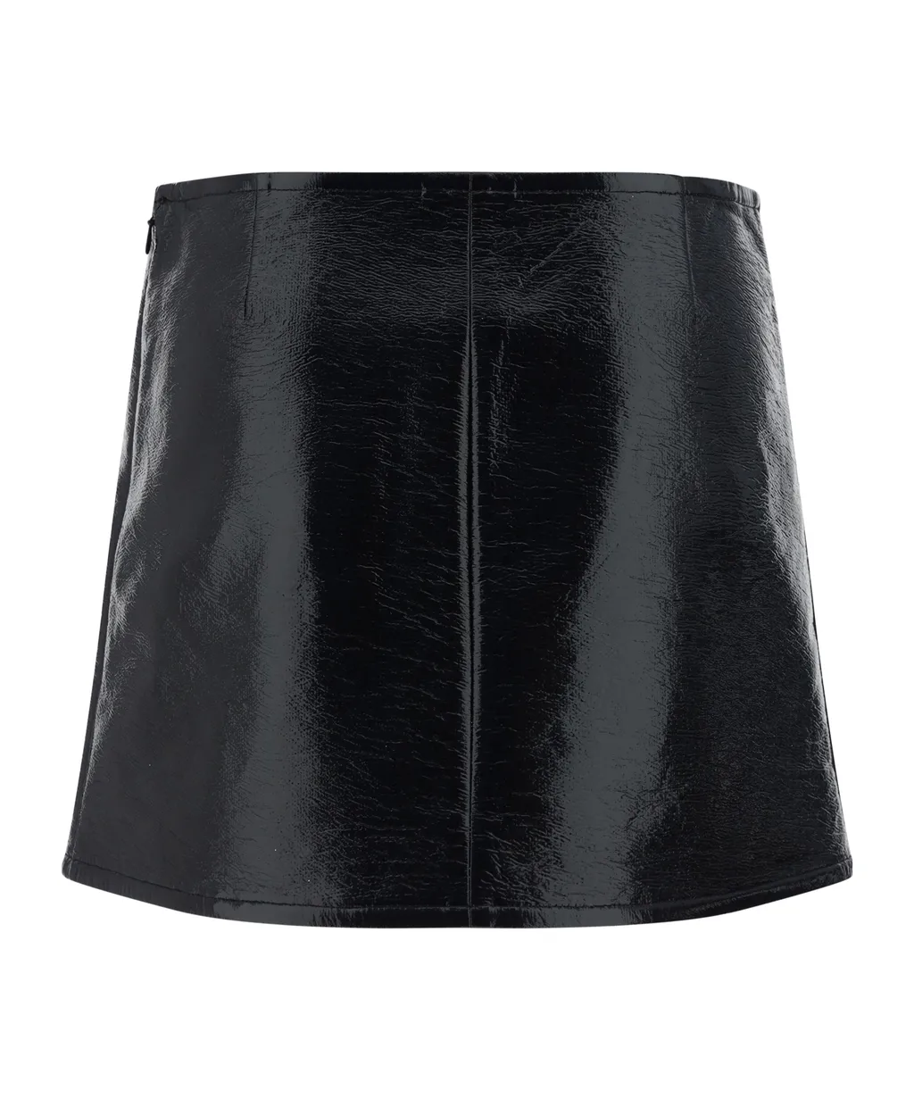Ellipse Vinyl Mini Skirt