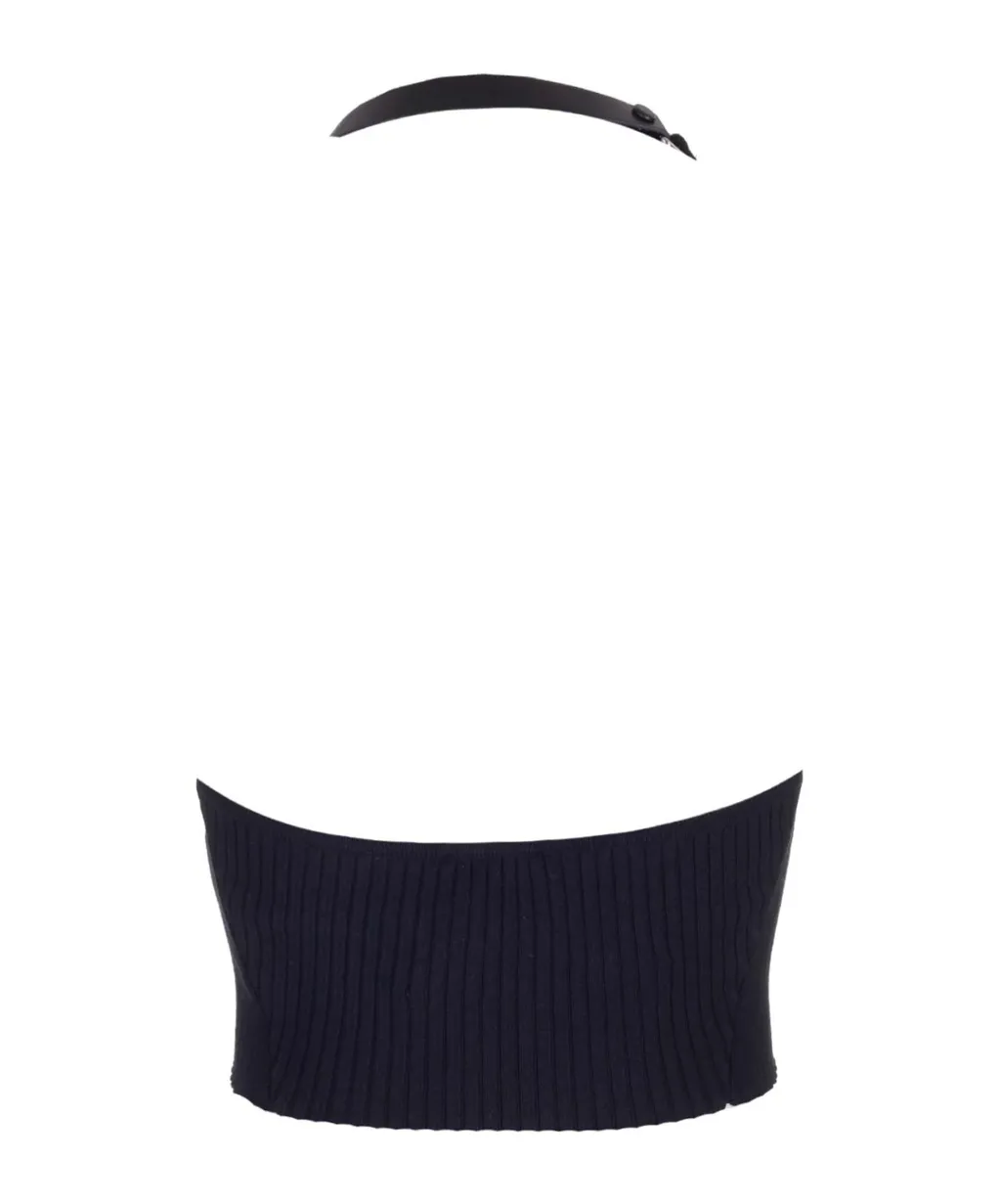 Holistic Buckle Rib Knit Tank Top
